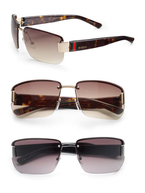 gucci rimless sunglasses mens|sunglasses gucci men original.